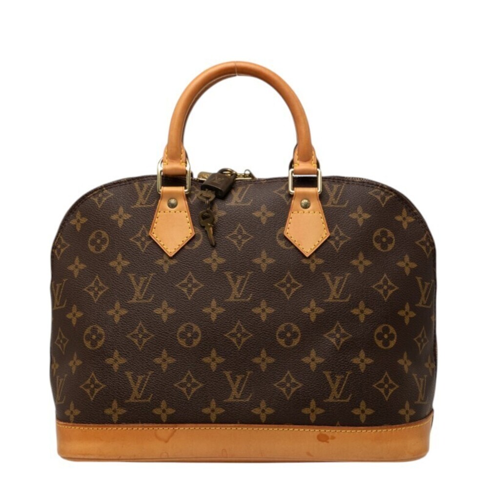 Louis Vuitton Monogram Alma Handbag Brown Leather
